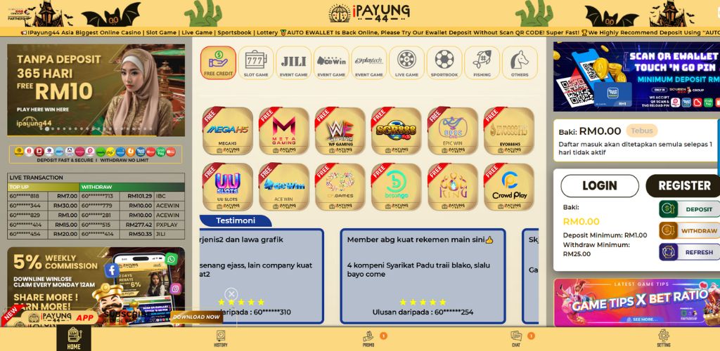 iPayung44 Online Casino Website